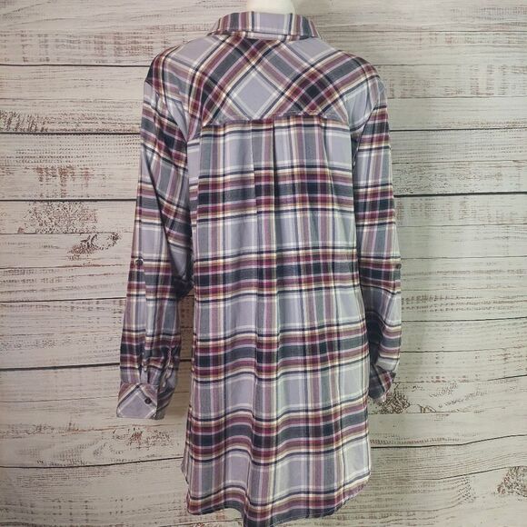 Womans Penningtons Button Down Plaid sz 3X Top - Picture 9 of 13